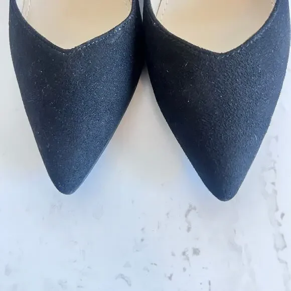 MARC FISHER ZALA BLOCK HEEL POINTY TOE HEEL WOMENS BLACK SUEDE SIZE 7 1/2 MEDIUM - Picture 6 of 12